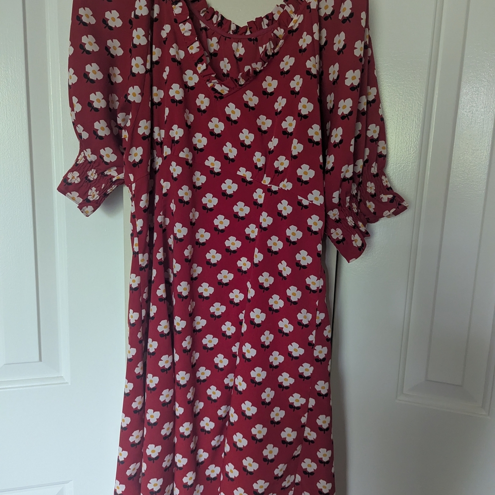 Kate Spade Block Flower Fluid Dress - Picture 4 of 5